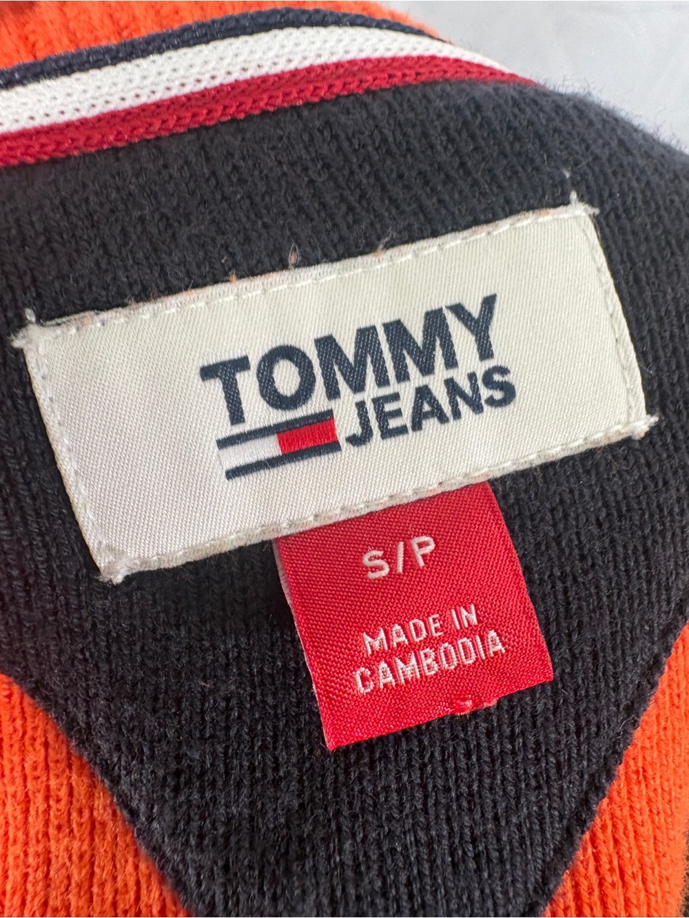 Tommy Jeans Cropped Logo Y2k Style Wide Sleeve Sweater Size Small - Picture 10 of 11